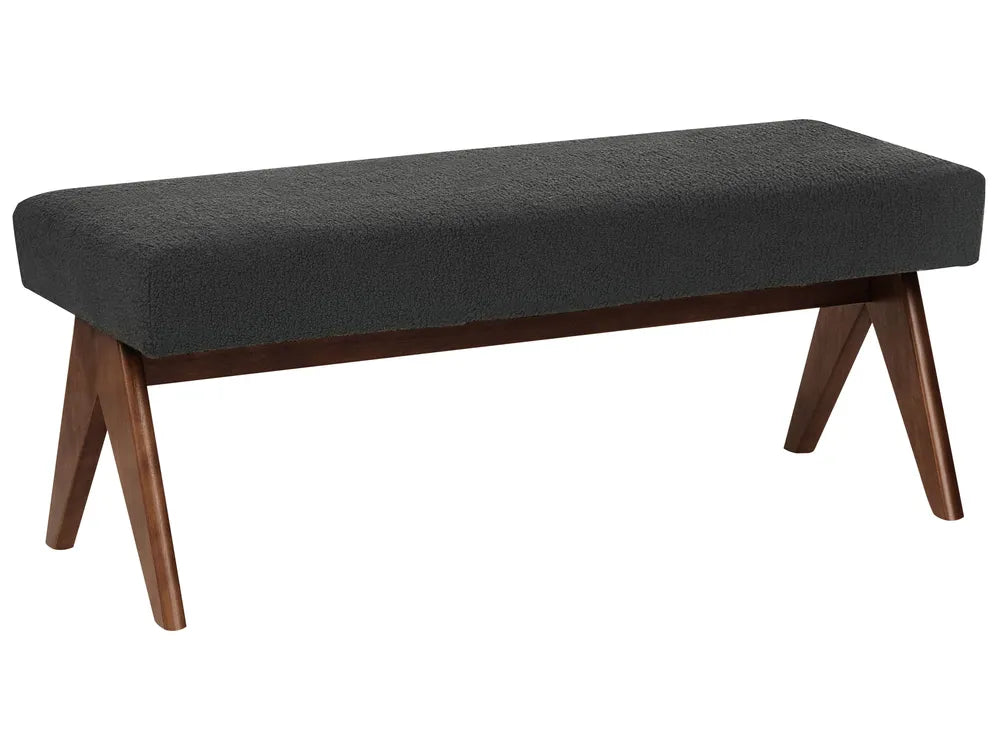 Living Room Set Boucle Black/ Dark Brown Ludine
