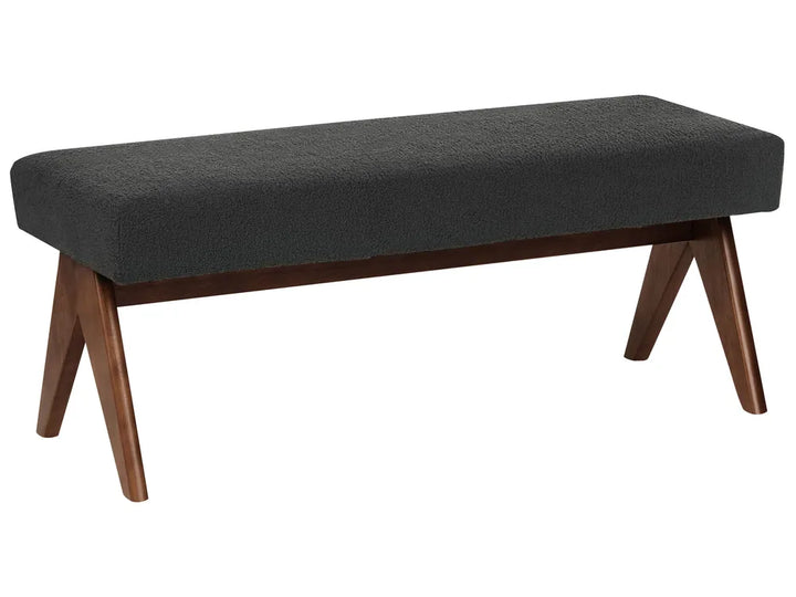 Living Room Set Boucle Black/ Dark Brown Ludine