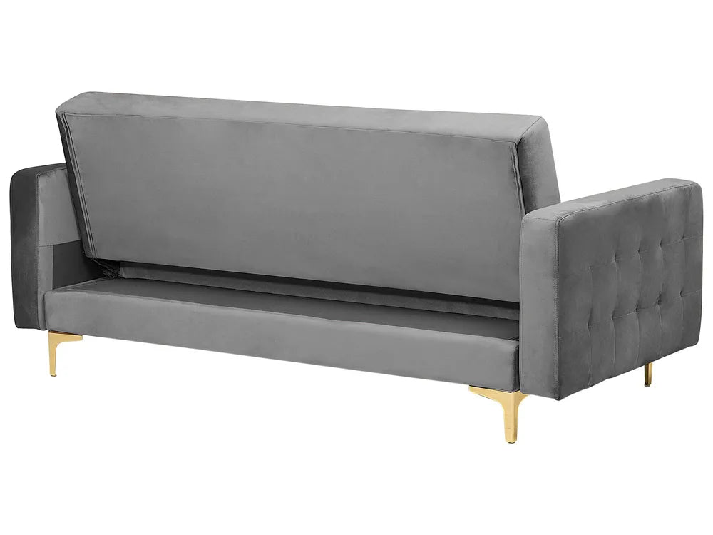 Living Room Set 5 Seater Velvet Grey Denby