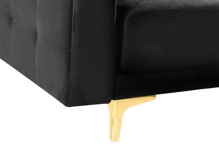Sofa Bed 3 Seater Velvet Black Denby