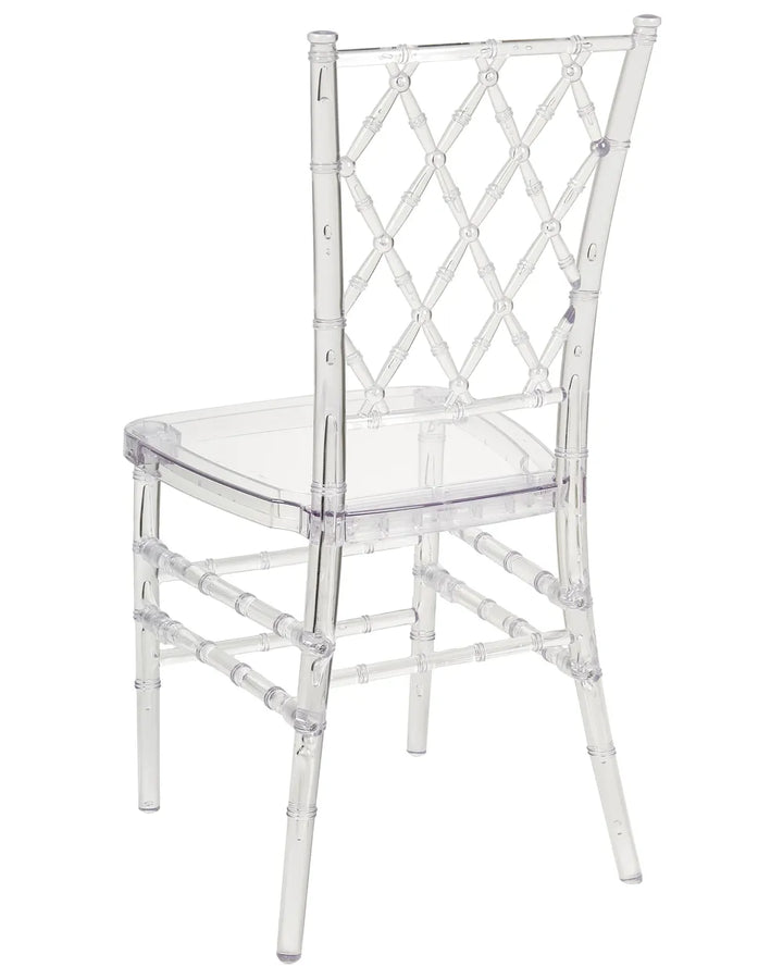Set of 2 Dining Chairs Transparent Chesterle