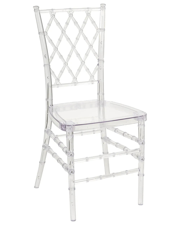 Pair of clear accent chairs