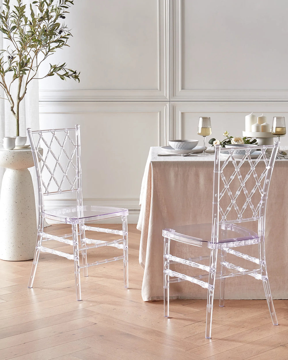 Transparent modern accent chairs