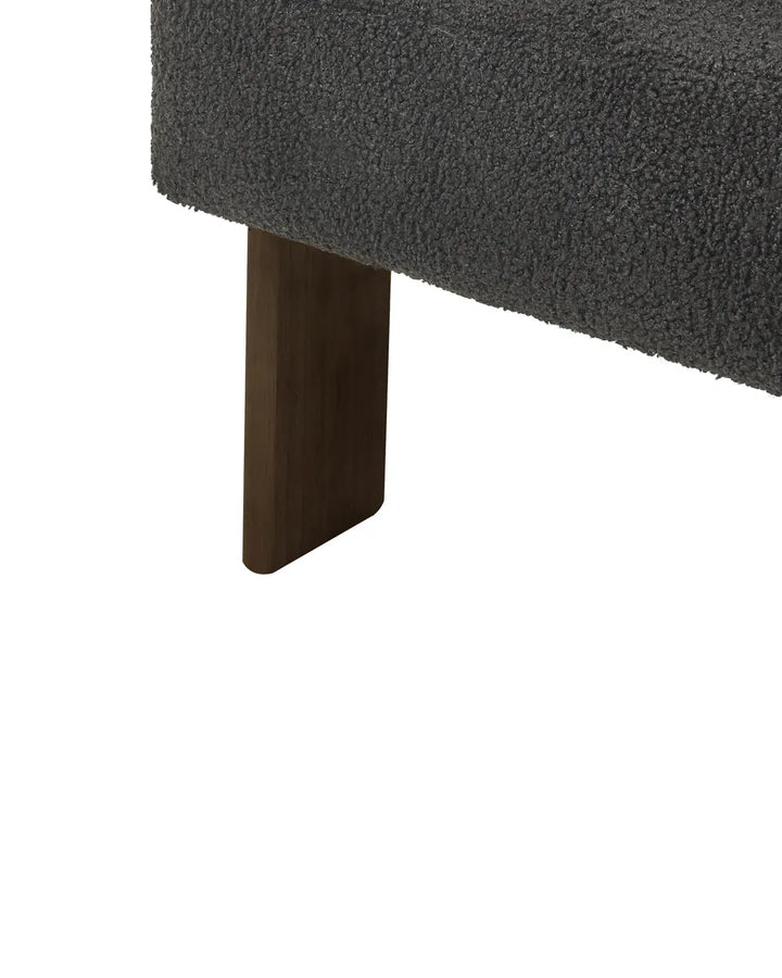 Armchair Boucle Black/ Dark Brown Askolds
