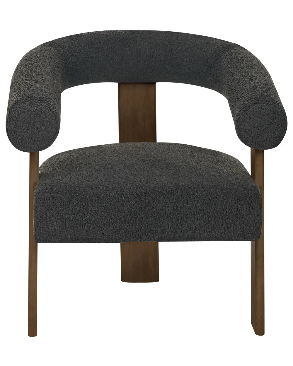 Armchair Boucle Black/ Dark Brown Askolds