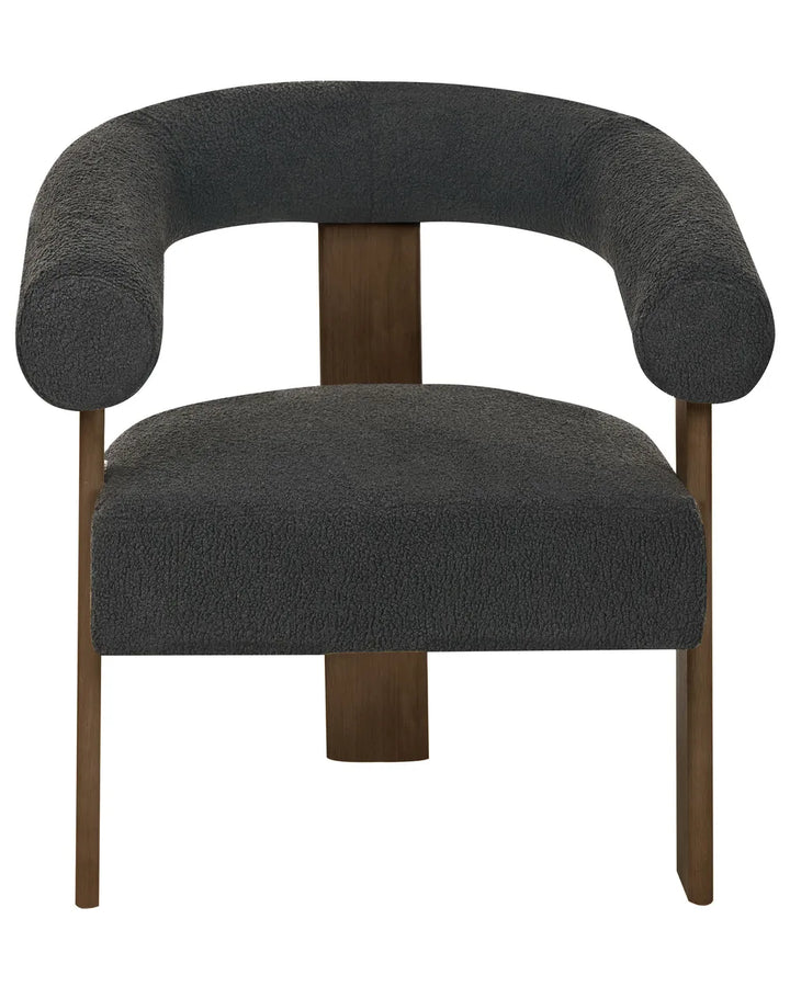 Armchair Boucle Black/ Dark Brown Askolds