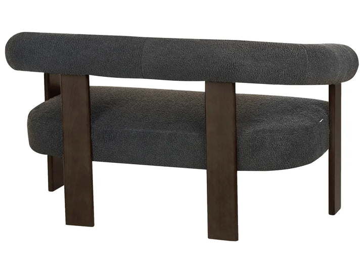 Living Room Set Boucle Black/ Dark Brown Askolds