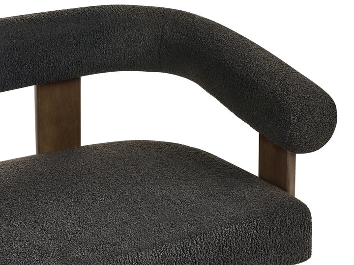 Living Room Set Boucle Black/ Dark Brown Askolds