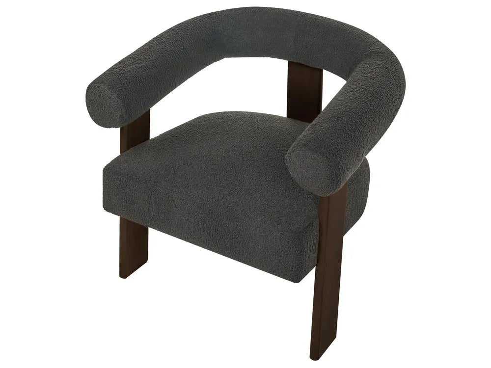 Living Room Set Boucle Black/ Dark Brown Askolds