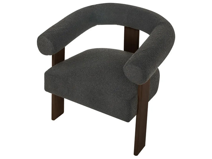Living Room Set Boucle Black/ Dark Brown Askolds