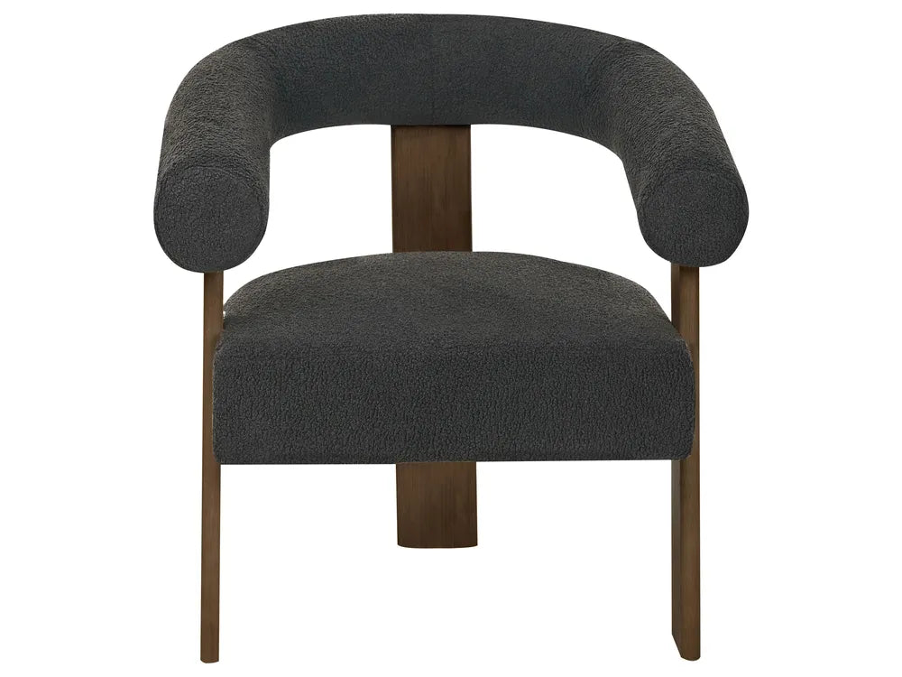 Living Room Set Boucle Black/ Dark Brown Askolds