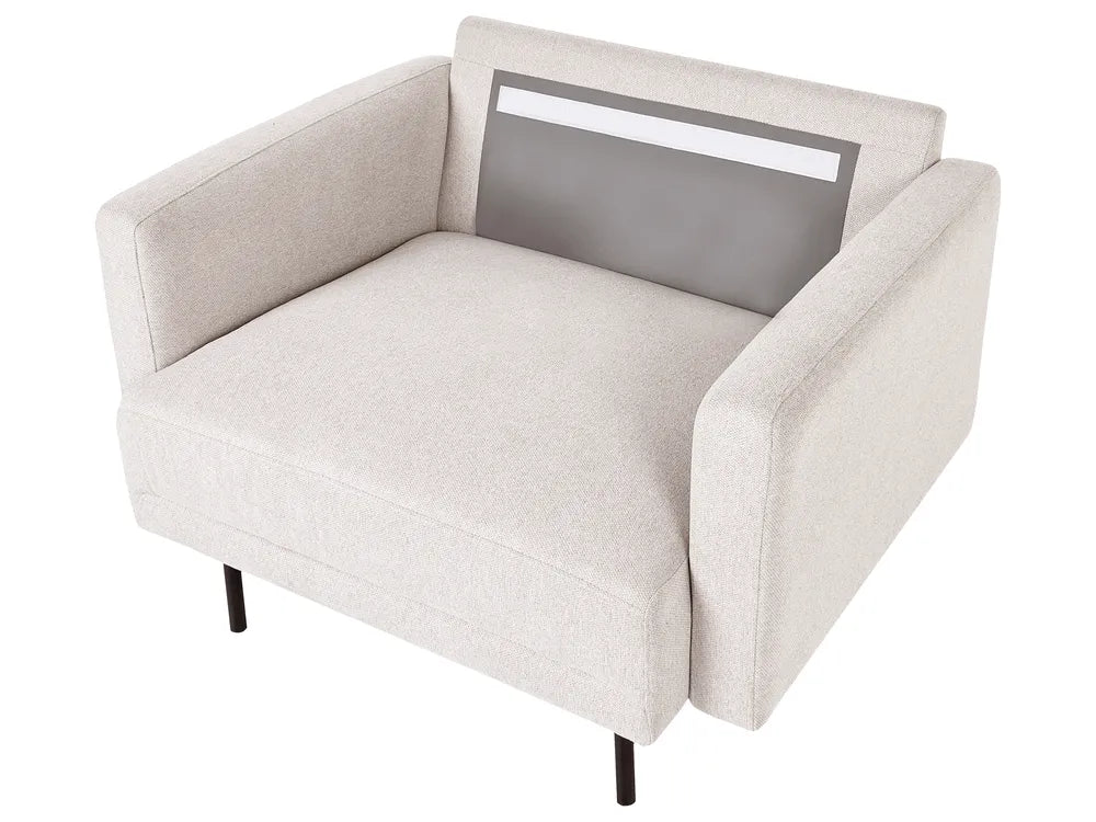 Living Room Set 3 Seater Fabric Light Beige Shayle