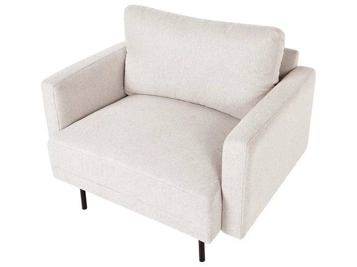 Living Room Set 3 Seater Fabric Light Beige Shayle