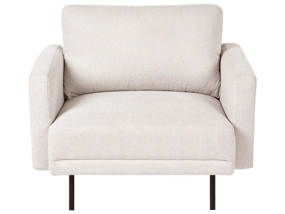 Living Room Set 3 Seater Fabric Light Beige Shayle