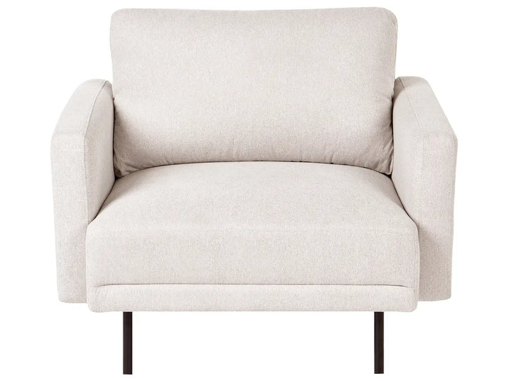 Living Room Set 3 Seater Fabric Light Beige Shayle