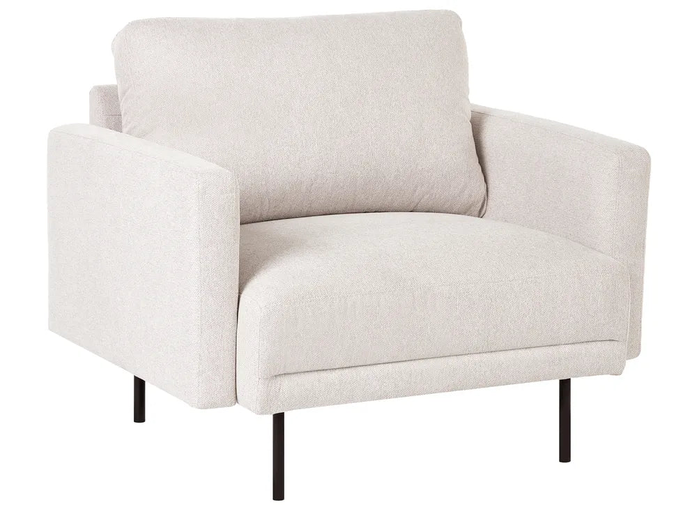 Living Room Set 3 Seater Fabric Light Beige Shayle