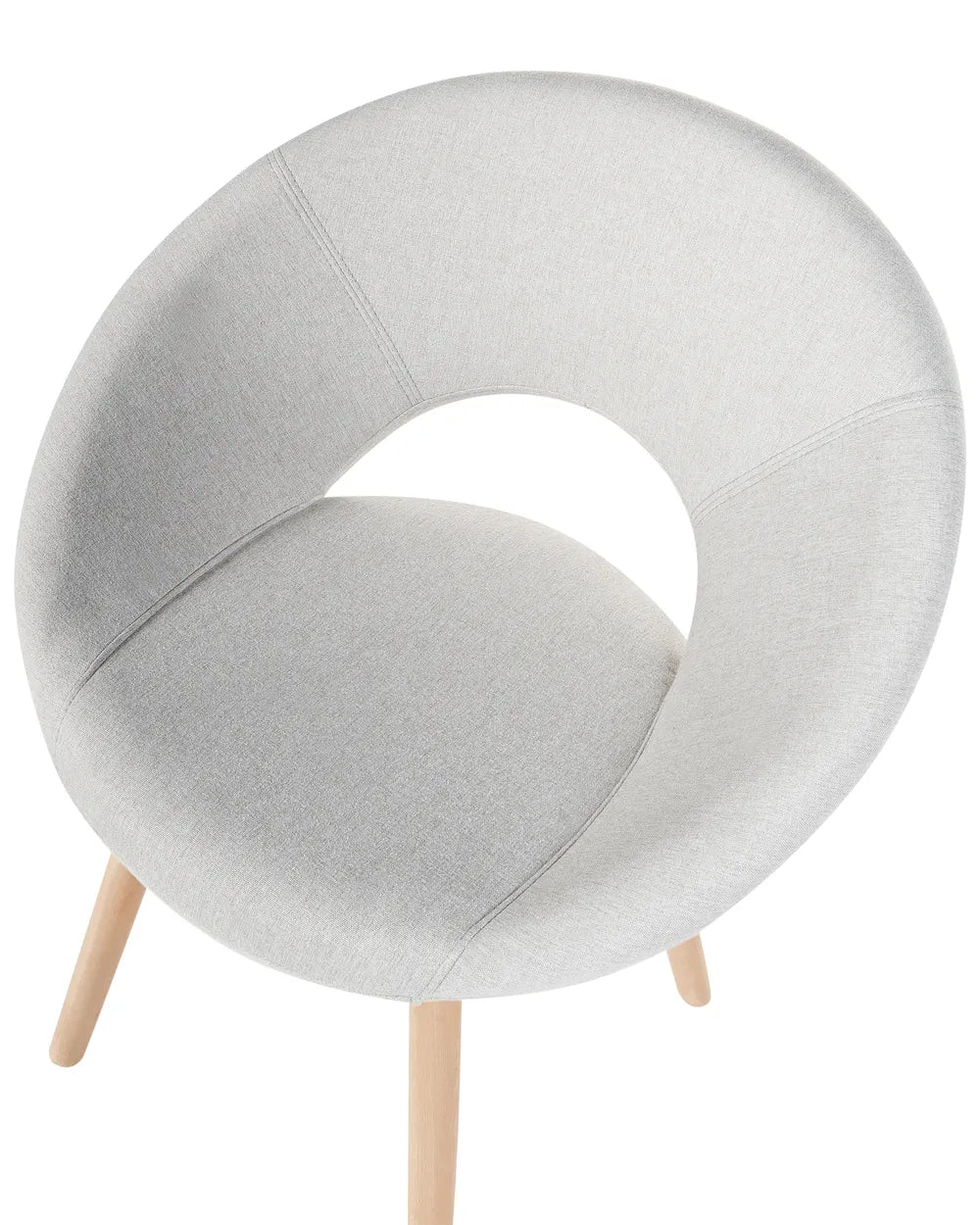 Set of 2 Dining Chairs Fabric Light Grey Andretta