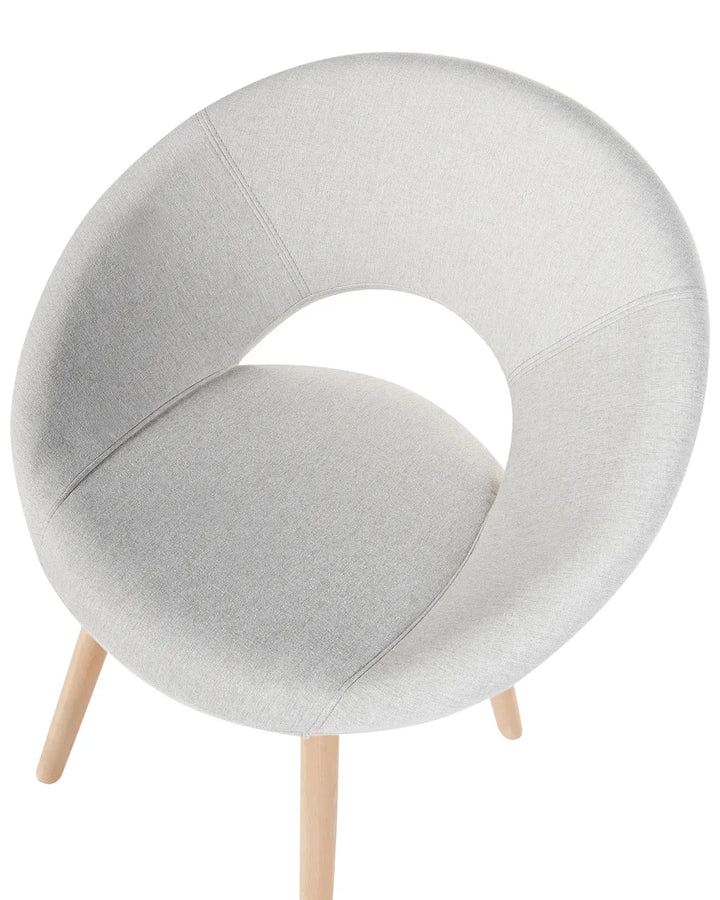 Set of 2 Dining Chairs Fabric Light Grey Andretta