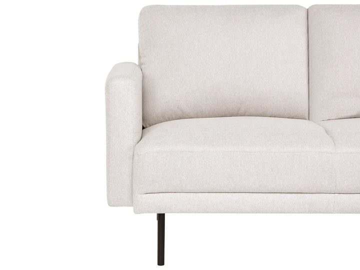 Living Room Set 3 Seater Fabric Light Beige Shayle