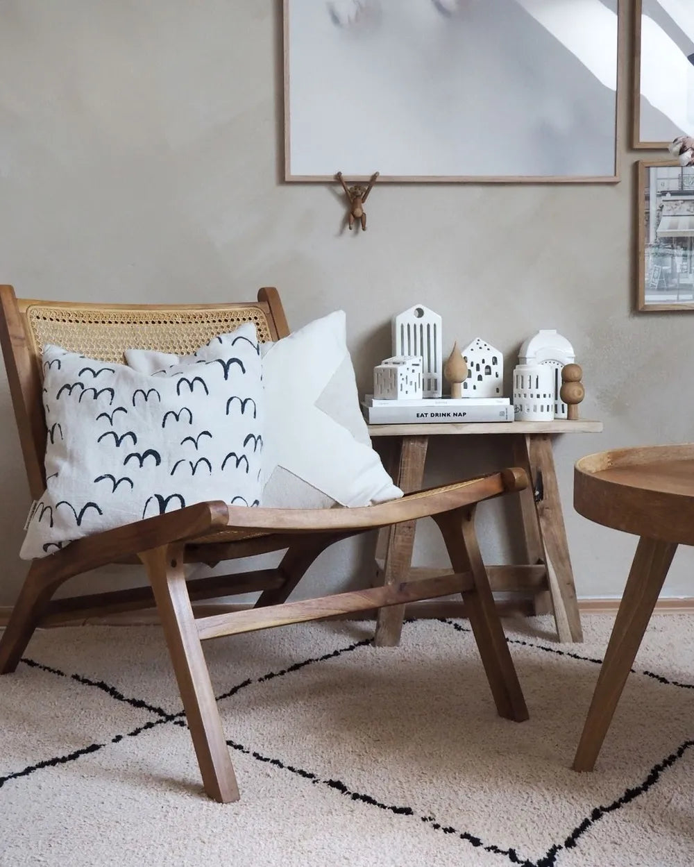 Armchair Mahogany Natural Emony