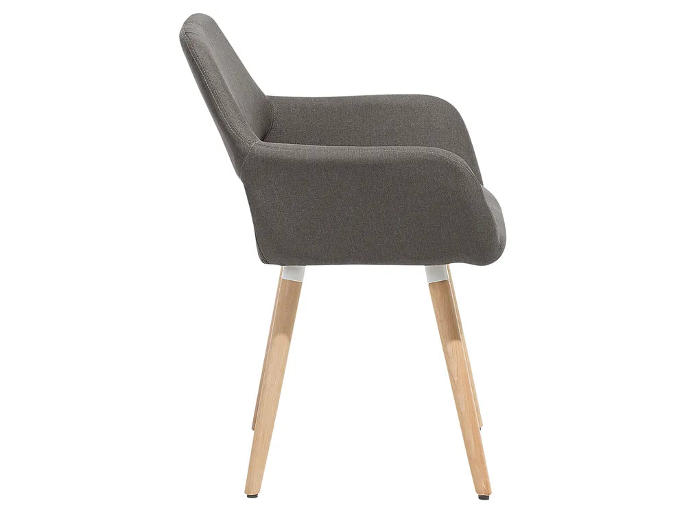 Set of 2 Dining Chairs Fabric Taupe Sitarski