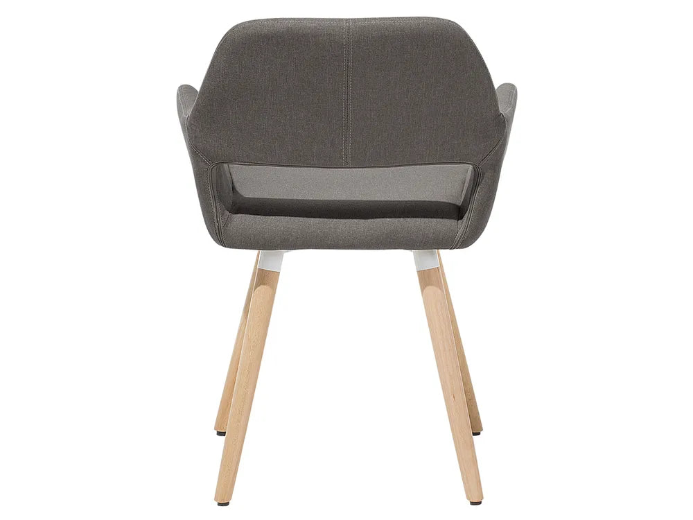 Set of 2 Dining Chairs Fabric Taupe Sitarski