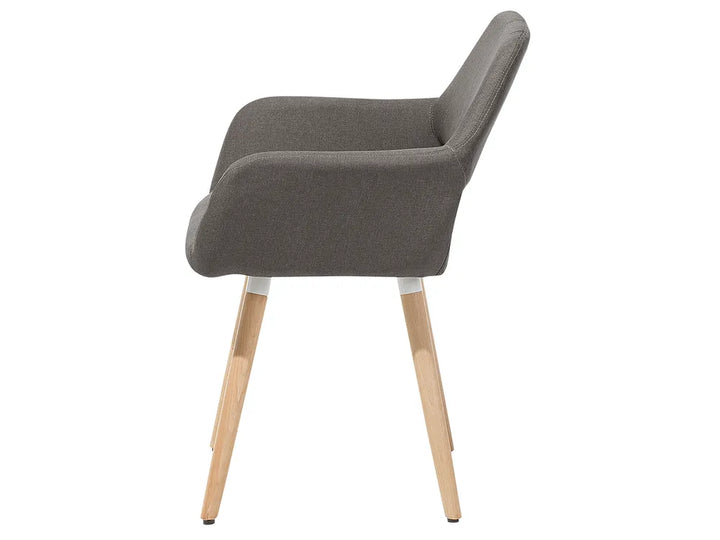 Set of 2 Dining Chairs Fabric Taupe Sitarski