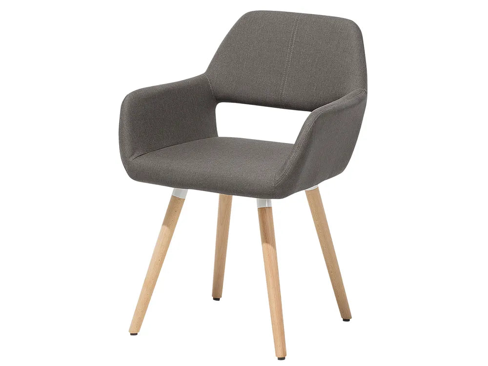 Set of 2 Dining Chairs Fabric Taupe Sitarski