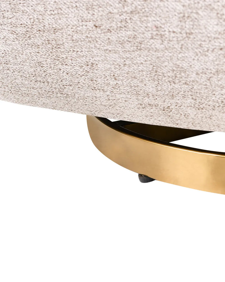 Swivel Armchair Fabric Beige Edvardas