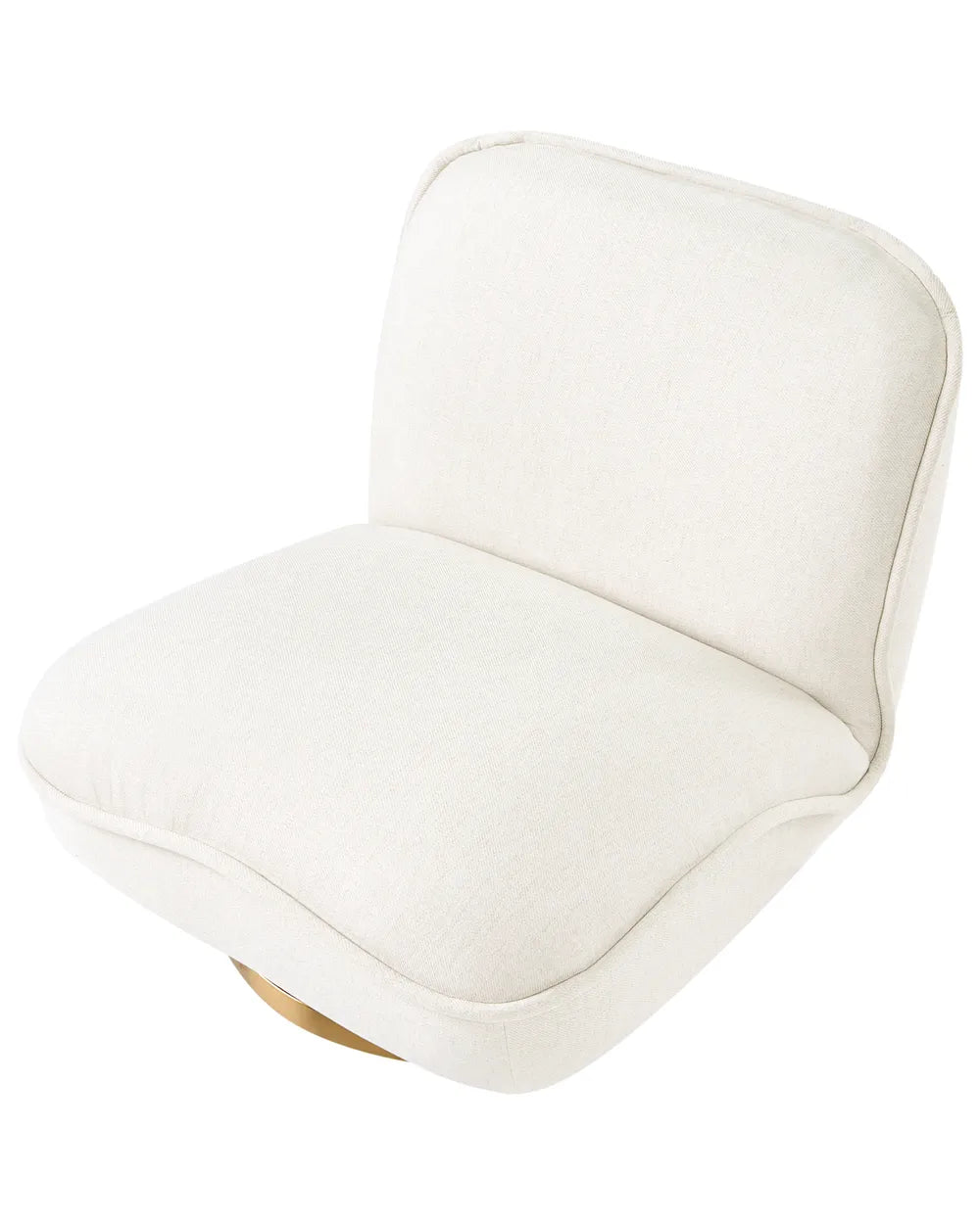 Swivel Armchair Fabric Off-White Edvardas
