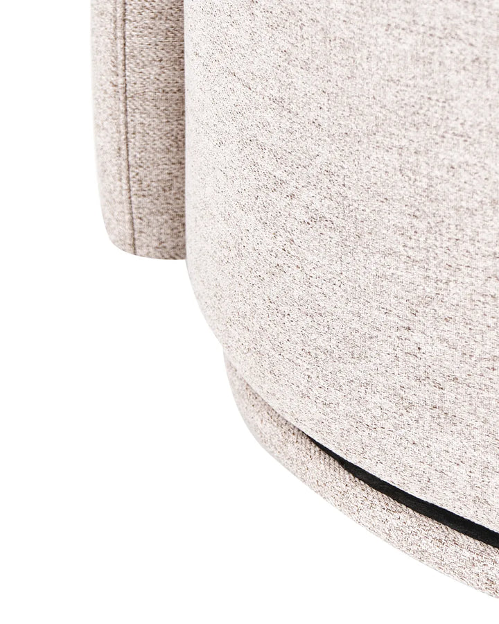Swivel Armchair Fabric Beige Juriana
