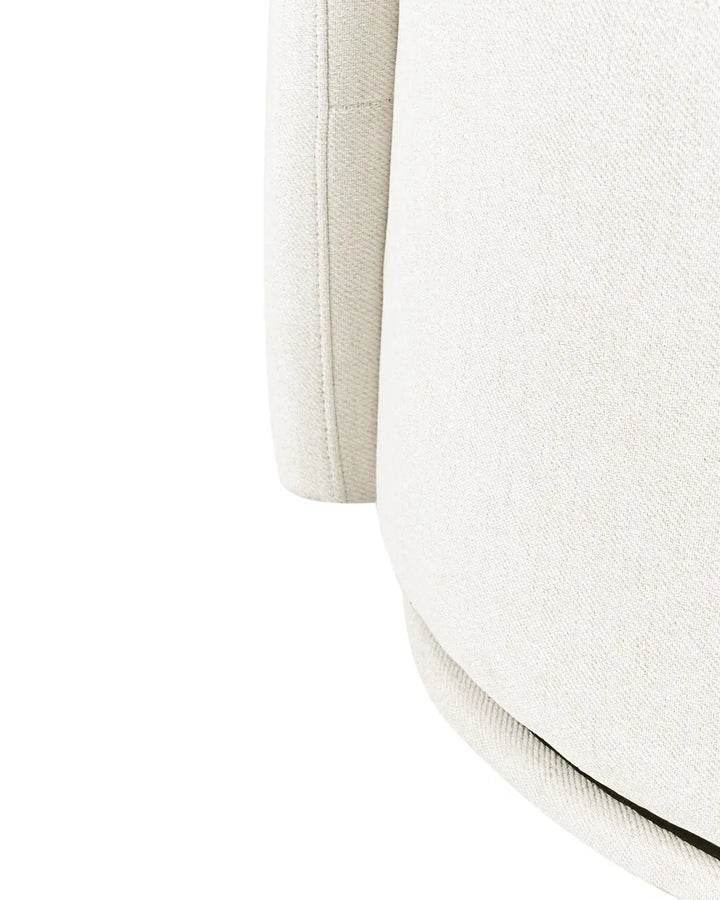 Swivel Armchair Fabric Off-White Juriana