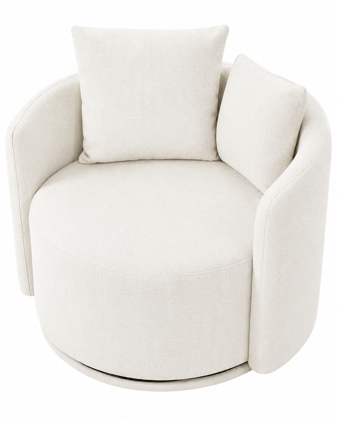Swivel Armchair Fabric Off-White Juriana