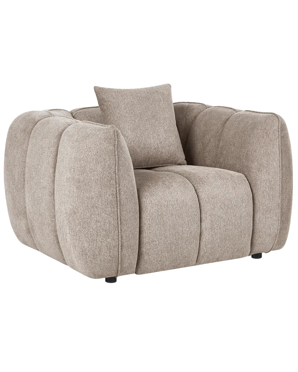Taupe fabric armchair