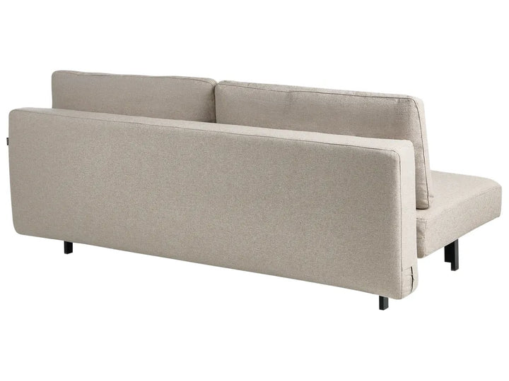 Sofa Bed 3 Seater Fabric Beige Munehito