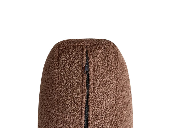Sofa Bed 2 Seater Boucle Brown Lukasik