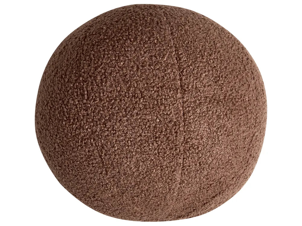 Sofa Bed 2 Seater Boucle Brown Lukasik