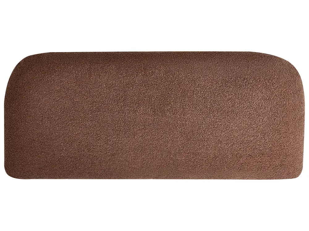 Sofa Bed 2 Seater Boucle Brown Lukasik