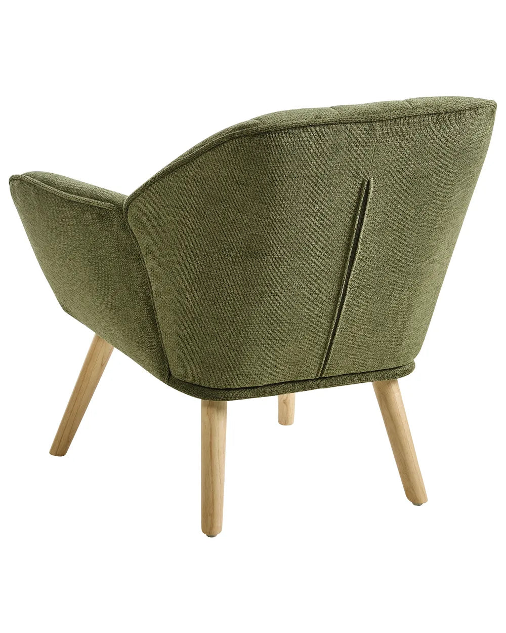 Modern green fabric armchair