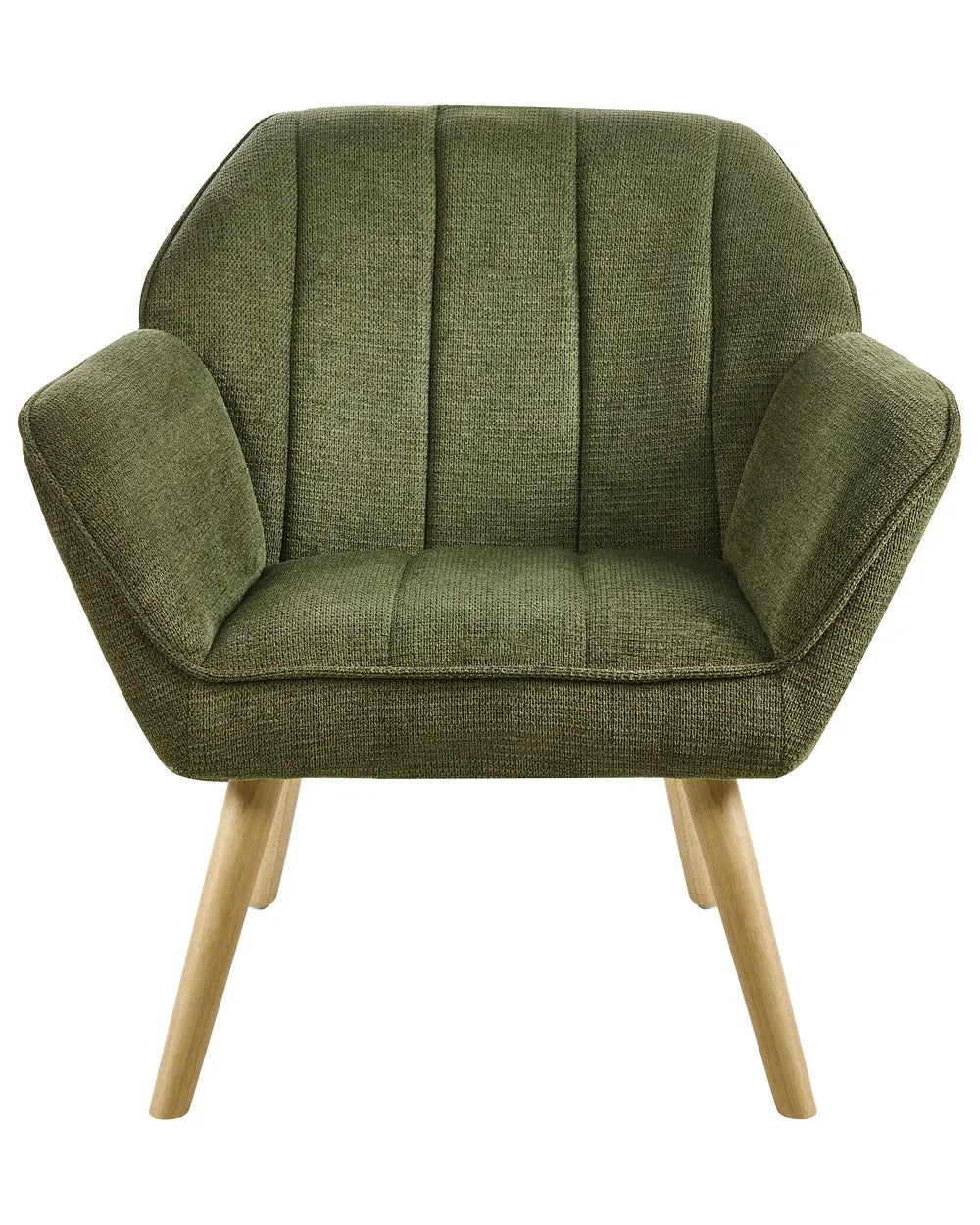 Green upholstered lounge chair