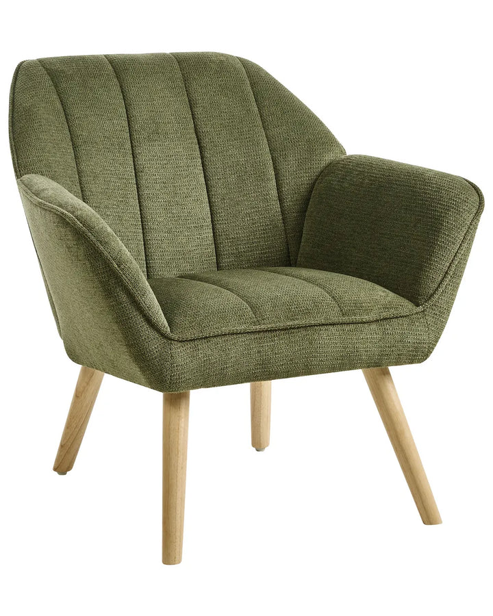 Green fabric armchair