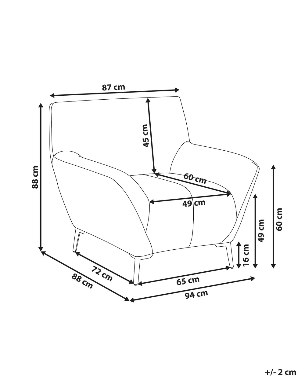 Armchair Fabric Beige Sylvan