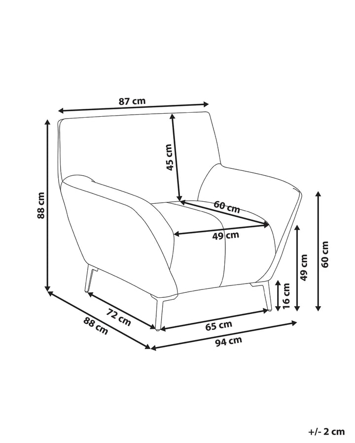 Armchair Fabric Beige Sylvan