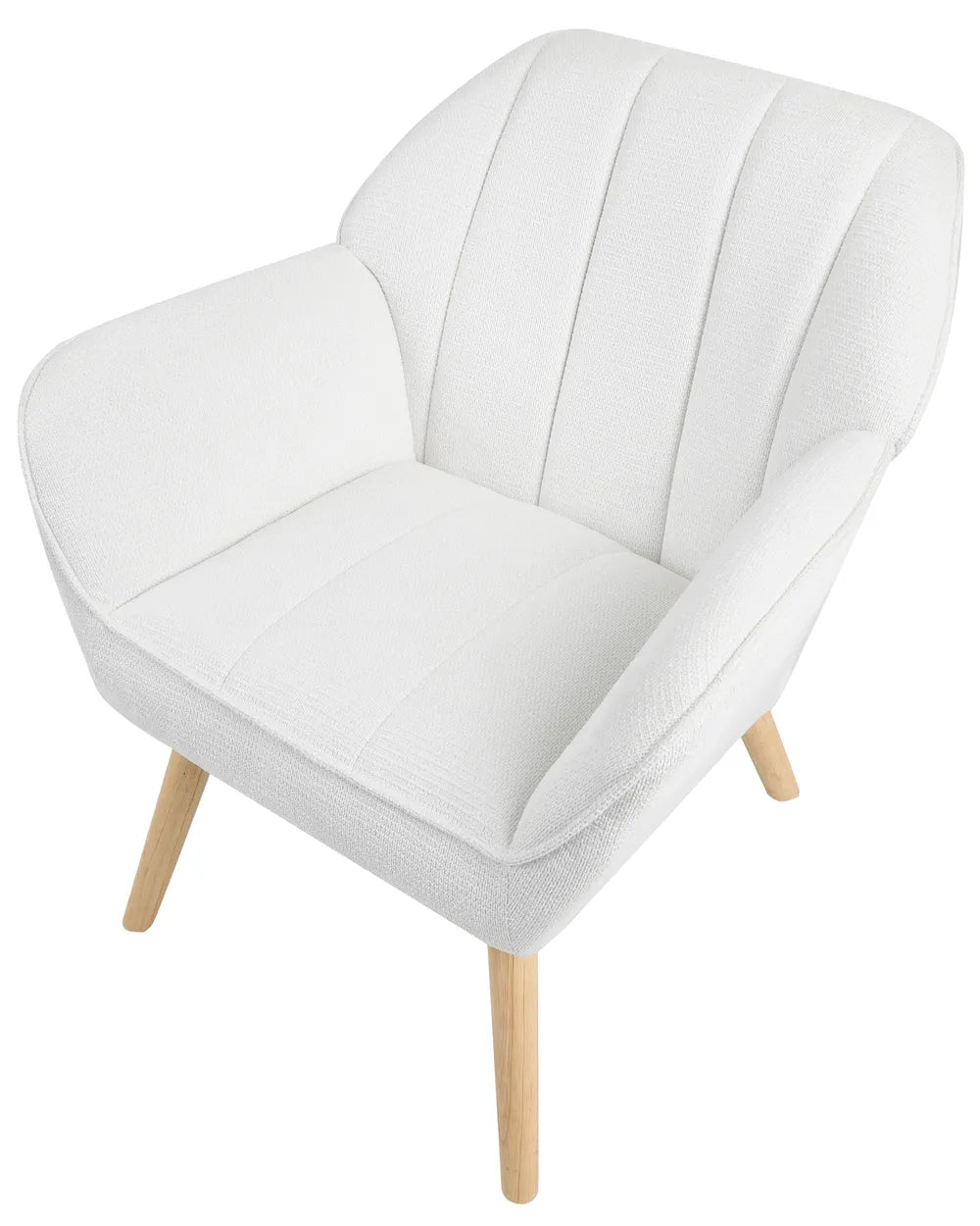 Armchair Fabric White Ariba