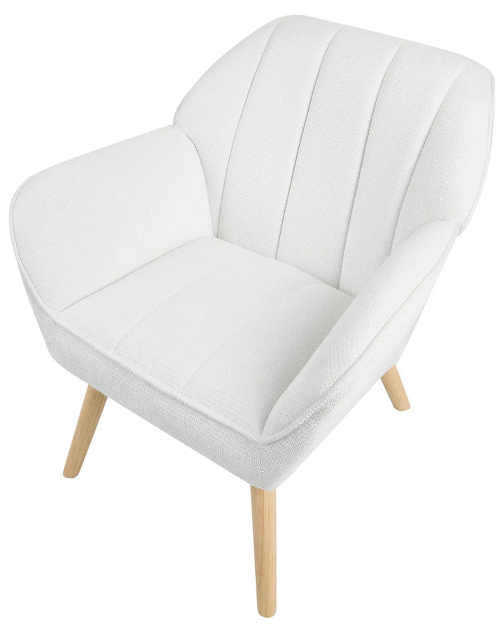 Armchair Fabric White Ariba
