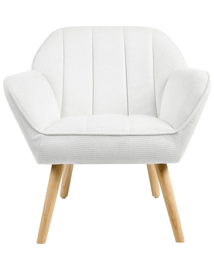 White upholstered lounge chair