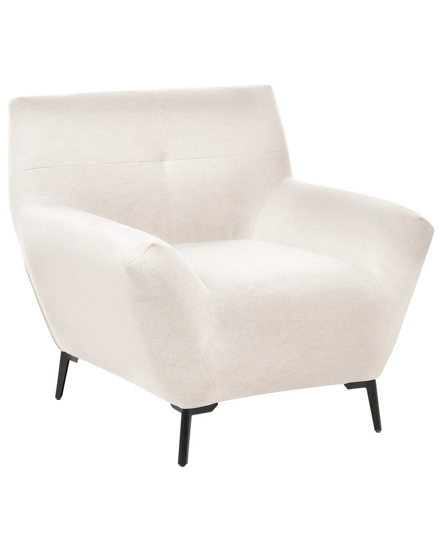 Off-white fabric armchair