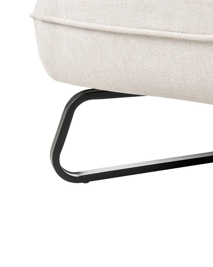 Armchair Fabric Off-White Hahnville