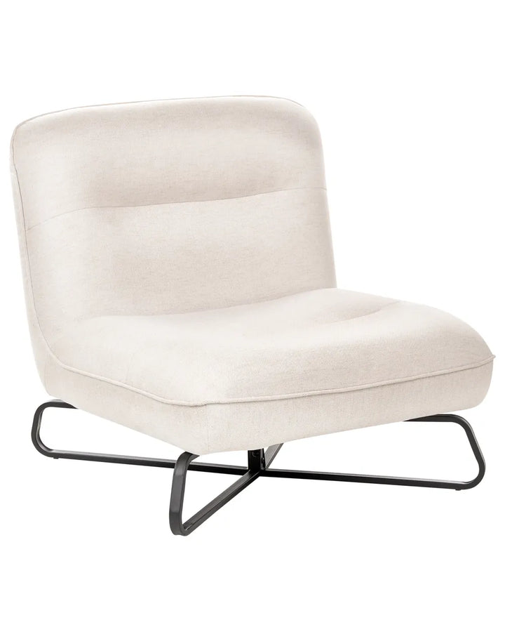 Off-white fabric armchair