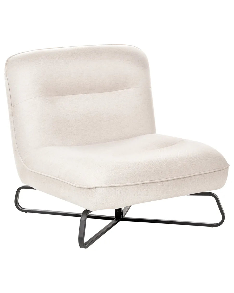 Off-white fabric armchair